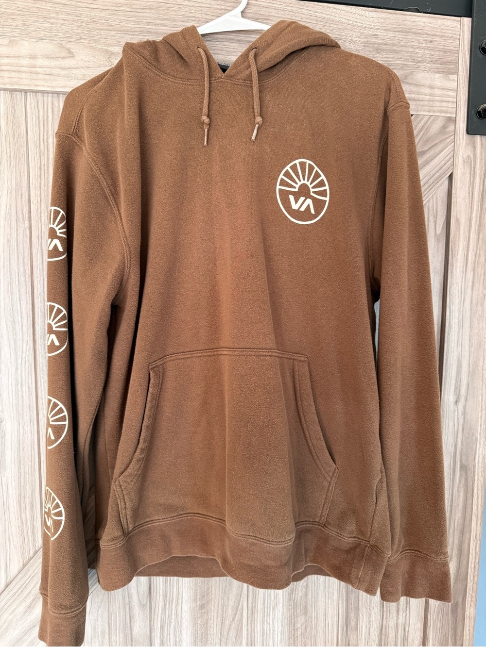 RVCA (VA) Brown Hooded Pullover Sweatshirt